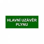  Informační bezpečnostní tabulka - Hlavní uzávěr plynu, samolepicí fólie