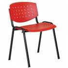  Plastová jídelní židle Layer, červená