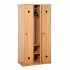  Dřevěná šatní skříň Jacob, 3 oddíly, buk
