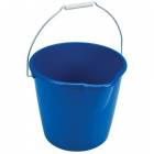  Plastový kbelík Manutan s výlevkou, 12 l, modrý