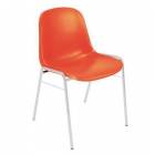  Plastová jídelní židle Manutan Shell, oranžová