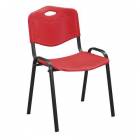  Plastová jídelní židle Manutan ISO, červená