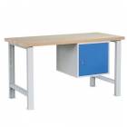  Dílenský stůl Weld se skříňkou 41 cm, 84 x 150 x 68,5 cm, šedý