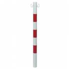  Kovové zahrazovací sloupky Ming, 80 cm, 2 ks, bílé/červené
