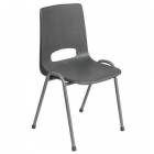  Plastová jídelní židle Pavlina Grey, antracit, tmavošedá konstrukce