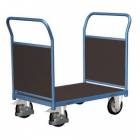  Plošinový vozík se dvěma madly s plnou výplní, do 1 000 kg, 101,5 x 179,5 x 80 cm, modrý
