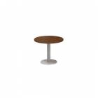 Kruhový konferenční stůl Alfa 400 s šedým podnožím, 70 x 50,7 cm, dezén ořech