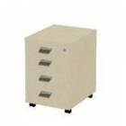  Mobilní kontejner Set, 63 x 43 x 54 cm, 4 zásuvky, dezén javor jersey