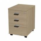  Mobilní kontejner Set, 63 x 43 x 54 cm, 3 zásuvky, dezén světlé dřevo