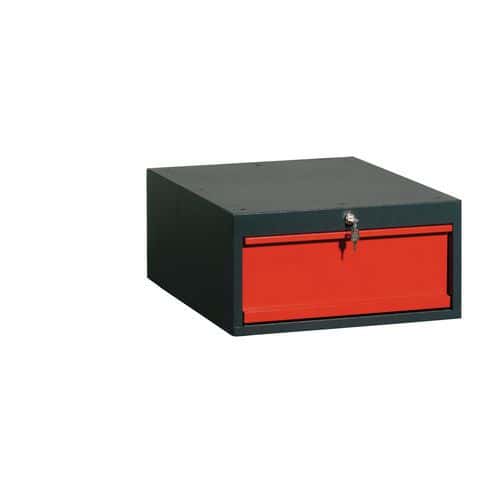 Závěsný kontejner, 26 x 51 x 59, 1 zásuvka, antracit/červený