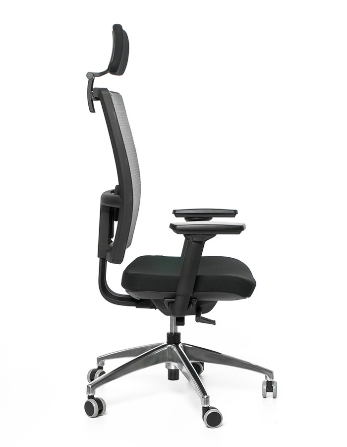 Kancelářská židle M1 černá E1/šedá G51 Z0 18 s podhlavníkem