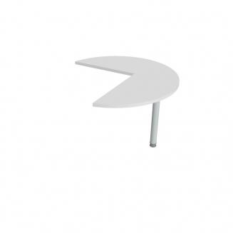 GATE - Stoly přídavné Kancelářský jednací stůl pravý o průměru 100 cm - GP 21 P bílá