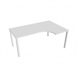 UNI - Stoly pracovní tvarové Stůl ergo levý 180x120 cm - UE 1800 60 L bílá