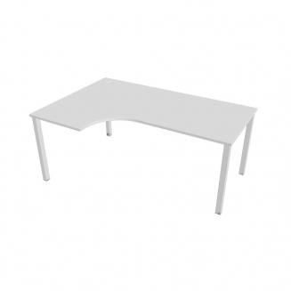 UNI - Stoly pracovní tvarové Stůl ergo pravý 180x120 cm - UE 1800 60 P bílá