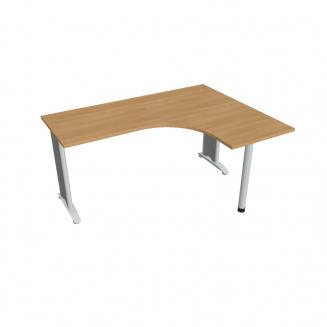FLEX - Stoly pracovní tvarové Stůl ergo levý 160x120 cm - FE 60 L dub