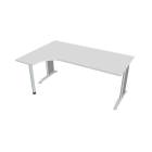 FLEX - Stoly pracovní tvarové Stůl ergo pravý 180x120 cm - FE 1800 P bílá