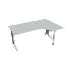 FLEX - Stoly pracovní tvarové Stůl ergo levý 180x120 cm - FE 1800 60 L Šedá
