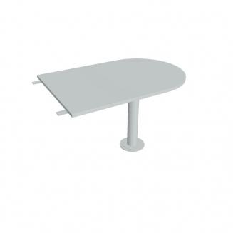 FLEX - Stoly přídavné Stůl jednací 120 cm ukončený obloukem - FP 1200 3 Šedá