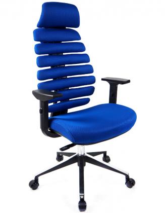 Kancelářská židle Node Kancelářská židle FISH BONES PDH černý plast, modrá látka TW10