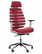 Kancelářská židle Node Kancelářská židle FISH BONES PDH šedý plast, 26-07 vínová, 3D područky
