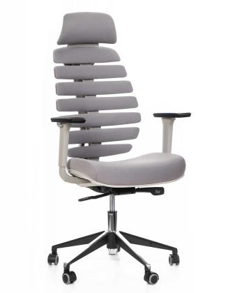 Kancelářská židle Node Kancelářská židle FISH BONES PDH šedý plast, 26-64 šedá, 3D područky