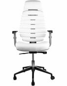 Kancelářské židle Node Kancelářská židle FISH BONES PDH šedý plast, bílá koženka PU480329