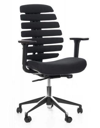 Kancelářská židle Node Kancelářská židle FISH BONES černý plast, černá 26-60, 3D područky