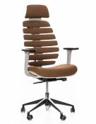 Kancelářská židle Node Kancelářská židle FISH BONES PDH šedý plast, 26-69 hnědá, 3D područky