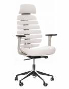 Kancelářská židle Node Kancelářská židle FISH BONES PDH šedý plast, 26-61 smetanová, 3D područky