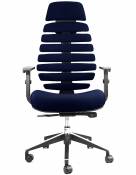 Kancelářská židle Node Kancelářská židle FISH BONES PDH černý plast, 26-67 modrá, 3D područky