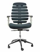 Kancelářské židle Node Kancelářská židle FISH BONES šedý plast, černá látka 26-60